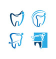 collection healthy teeth dental symbols logo vector image