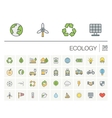 ecology and environmental color icons vector image