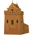 medieval european stone castle knight s fortress vector image