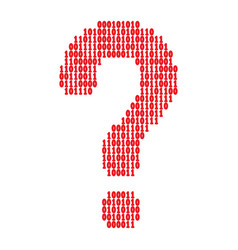Binary code question mark Royalty Free Vector Image