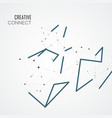 color connect lines and molecules background vector image