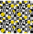 funny melt smile facesspider seamless pattern vector image vector image
