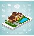 isometric smart home vector image