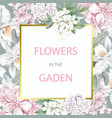 thai flowers frame design vector image vector image
