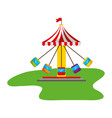 carousel chairs carnival fun fair vector image vector image