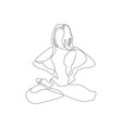 drawing woman silhouette isolated on white vector image vector image