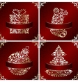 elegant christmas cards vector image vector image