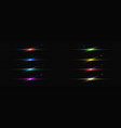 flare light line and sparkle glow gleam set vector image vector image
