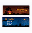 happy halloween party invitations banner vector image