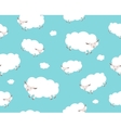 seamless pattern white sheep and cloud vector image