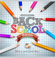 back to school design with colorful pencil vector image