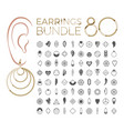 designs earring vector image