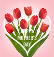 holiday background with bouquet of red flowers vector image vector image