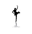 silhouette of woman ballet dancer vector image