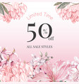 thai flowers frame design vector image vector image