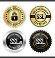 collection of ssl protection secure icon vector image