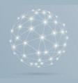 network global digital connections with glowing vector image vector image