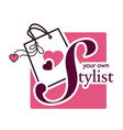 style consultant poster with elegant stylish vector image