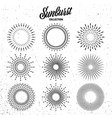 vintage grunge sunburst collection bursting sun vector image