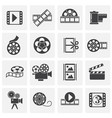 film strip related icons set on background vector image
