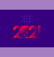 happy new year 2020 greeting card in duotone vector image vector image