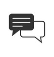 two speech talk bubbles icon isolated on white vector image vector image