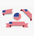 american flag stickers and labels vector image
