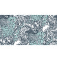 beautiful seamless pattern with hand drawn vector image vector image