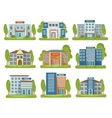 government icon set vector image