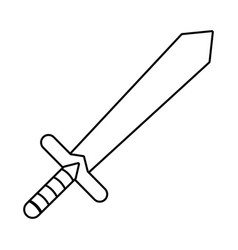 Isolated medieval sword design Royalty Free Vector Image