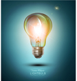 lightbulb on a blue background vector image