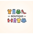 clothing shop or boutique concept vector image