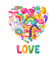 happy valentine day greeting card vector image