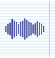 sound waves icon navy line vector image