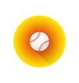flat color baseball ball vector image