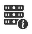 storage info icon vector image vector image