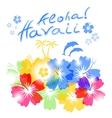 aloha hawaii background vector image vector image