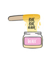hair removal hand drawn waxing vector image