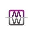 letter w m vector image