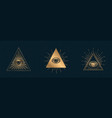 all seeing eye illuminati symbol vector image vector image