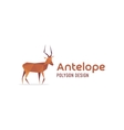 antelope african isolated faces polygons style vector image