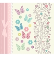 beautiful baby vintage greeting card vector image