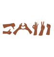 hand gestures hands human gestures set different vector image