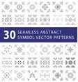 seamless symbol pattern swatches pack vector image vector image