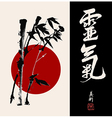 zen circle bamboo vector image vector image