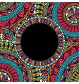 colorful ethnicity round ornament mosaic vector image