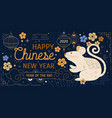 happy chinese new year colored banner vector image