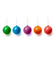 set modern christmas balls vector image vector image