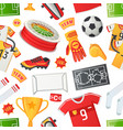 soccer symbols set sport football banner vector image