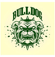 angry bulldog wild animal head logo vector image vector image